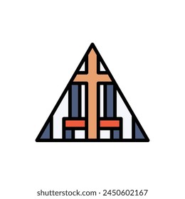 Artic Cathedral Temple Icon Vector Illustration