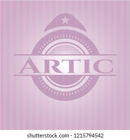 Artic realistic pink emblem
