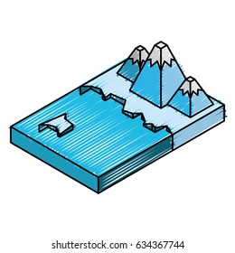 artic terrain isometric icon