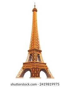 Artichelen isolated element of colorful set. This delightful illustration showcase the famous Eiffel Tower, beautifully designed in a whimsical cartoon style. Vector illustration.