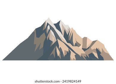 Artichelen mountains of colorful set. In this artistic illustration intricate design and creative cartoon elements converge to create a striking image against a white canvas. Vector illustration.