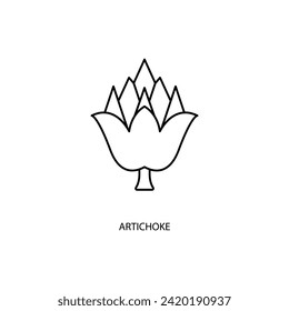 artichoke concept line icon. Simple element illustration. artichoke concept outline symbol design.
