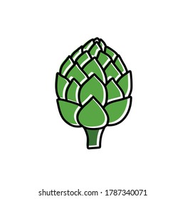 Archoke-Doodle-Symbol, Vektorgrafik