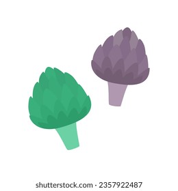 Artichoke. Flat style. Vector illustration 