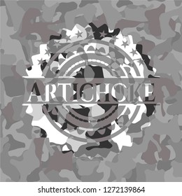 Artichoke grey camouflaged emblem