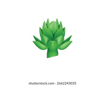 ícone de alcachofra renderização de ilustração 3d
