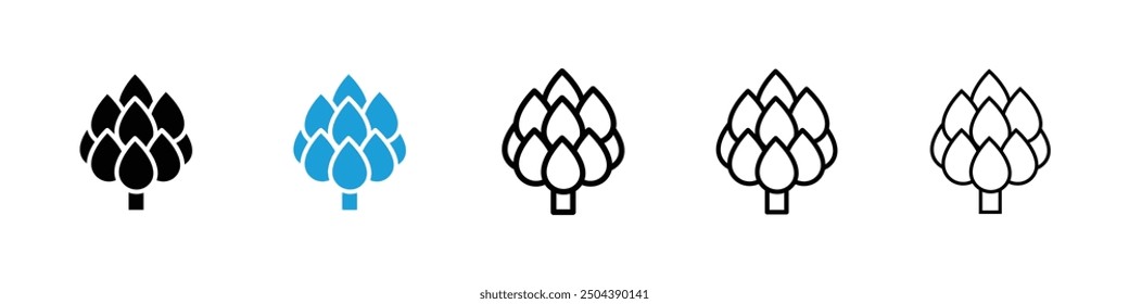 Artichoke icon in black and blue colors