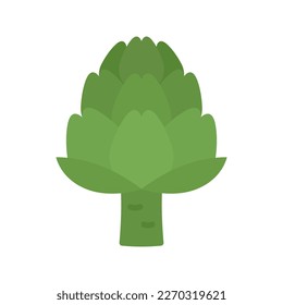 Artichoke icon. Artichoke bud, isolated on white background. Vector illustration