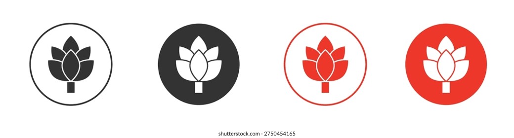 Artichoke icon collection with black editable strokes.