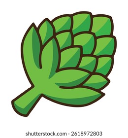 artichoke icon with colored style
