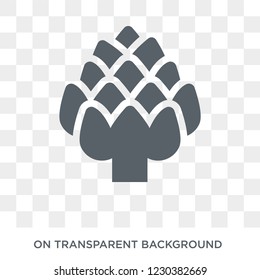 Artichoke icon. Artichoke design concept from Fruit and vegetables collection. Simple element vector illustration on transparent background.