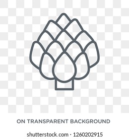 Artichoke icon. Artichoke design concept from Fruit and vegetables collection. Simple element vector illustration on transparent background.