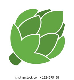 Artichoke icon. Flat illustration of artichoke vector icon isolated on white background