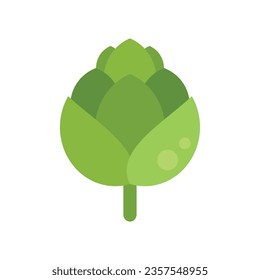 Vector plano de icono de alcachofa. Comida vegetal. Planta de cocción aislada