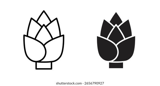 Ilustración de Plantilla de Vector de diseño de logotipo de icono de alcachofa