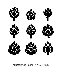 artichoke  icon or logo isolated sign symbol vector illustration - Collection of high quality black style vector icons
