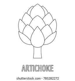 Artichoke icon. Outline illustration of artichoke vector icon for web