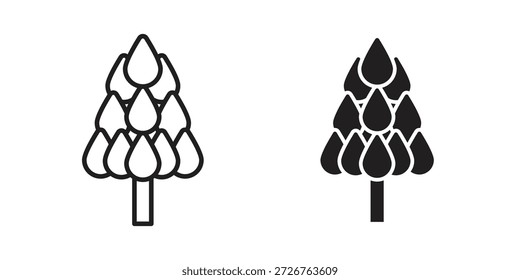Conjunto de iconos de alcachofa. paquete de elementos de Web de logotipo mínimo.