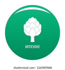 Artichoke icon. Simple illustration of artichoke vector icon for any design green