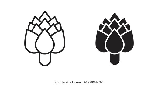Artichoke icon vector design. set web icons