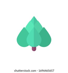 artichoke icon vector illustration flat style design. isolated on white background