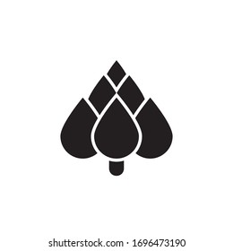 artichoke icon vector illustration glyph style design. isolated on white background