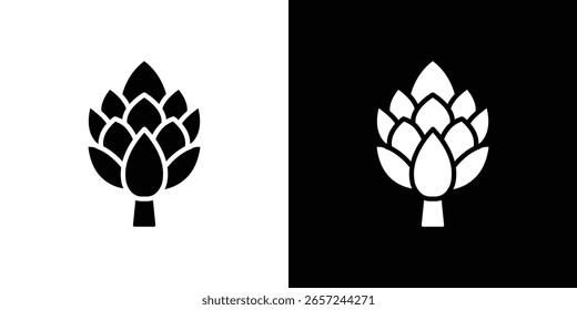 Ícone de alcachofra Modelo de logotipo vetorial para design gráfico e web.