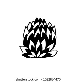 Artichoke icon. Vegetable flower. Vector illustration.