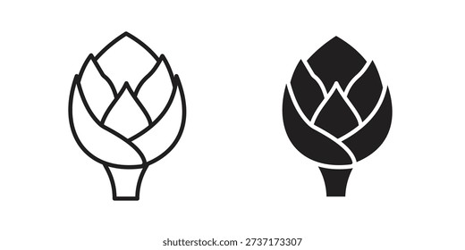 Artichoke icon for web designs. editable pictogram.