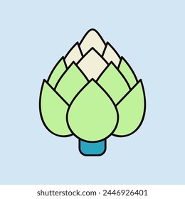 Icono de Vector de diseño aislado. Signo de verdura. Símbolo gráfico para el Sitio web de alimentos y bebidas, diseño de App, App móviles y medios impresos, logotipo, UI