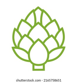 Artichoke line icon, vector. Artichoke outline sign