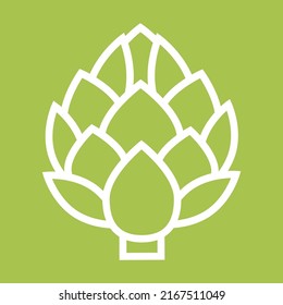 Artichoke line icon, vector. Artichoke outline sign