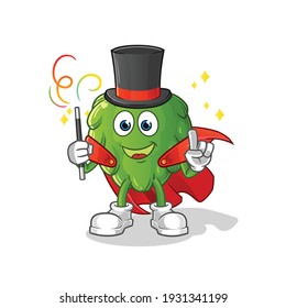 artichoke magician illustration. character vector