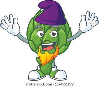Artichoke mascot cartoon style as an Elf