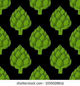artichoke seamless doodle pattern