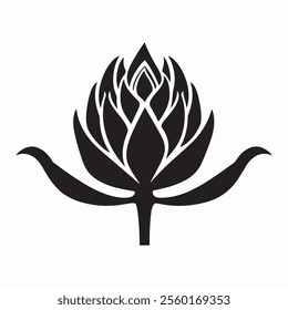 Artichoke silhouette vector icon illustration