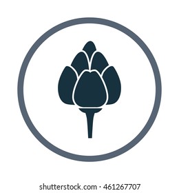 Artichoke simple icon on the background