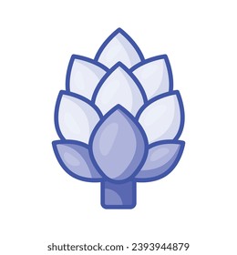 Diseño vectorial de alcachofa, listo para usar icono premium