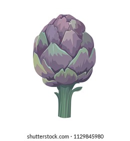 Artichoke. Vector hand drawn illustration. Isolated on white background.
