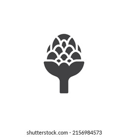Artichoke vector icon. filled flat sign for mobile concept and web design. Artichoke glyph icon. Symbol, logo illustration. Vector graphics