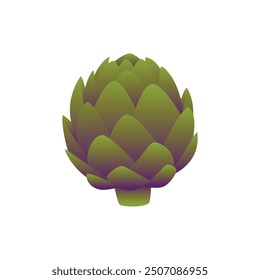 Artichoke vector icon. Minimalistic flat illustration of edible plant - artichoke. Healthy eating, organic gardening concepts.