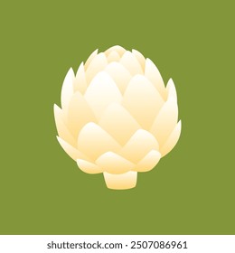 Artichoke vector icon. Minimalistic flat illustration of edible plant - artichoke. Healthy eating, organic gardening concepts.