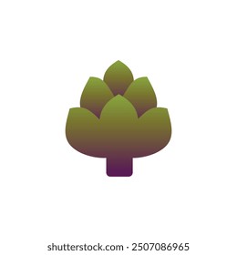 Artichoke vector icon. Minimalistic flat illustration of edible plant - artichoke. Healthy eating, organic gardening concepts.