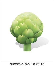 Artichoke. Vector illustration.