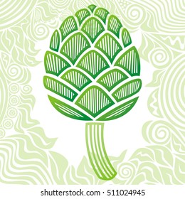 Artichoke. Vector illustration.