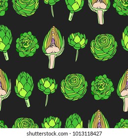Artichoke vector illustration. Doodle style. Design, print, logo, decor, textile, paper.