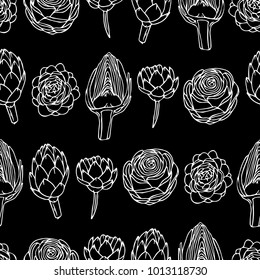 Artichoke vector illustration. Doodle style. Design, print, logo, decor, textile, paper.