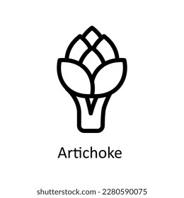 Artichoke Vector   outline Icons. Simple stock illustration stock