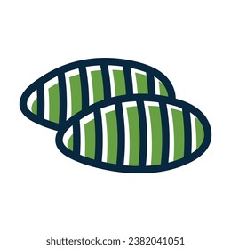 Artichoke Vector Thick Line Filled Dark Colors Icons For Personal And Commercial Use.
