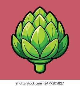 Artichoke Vegetable Illustration Cartoon Vector Isolated Icon